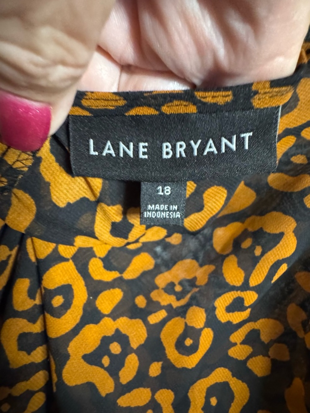 Lane Bryant Leopard Print Flowy V-Neck Top SIZE:  18     #11 - Picture 8 of 8